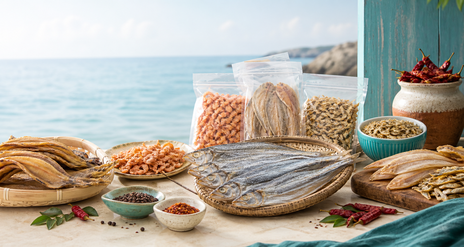 Dry fish market